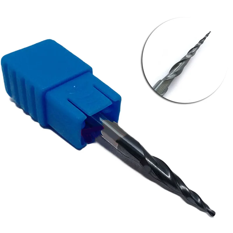R0.25 4mm 20.5mmCarbide 2-Flute Taper Ball Nose Endmill CNC Bit Carving Kit Part