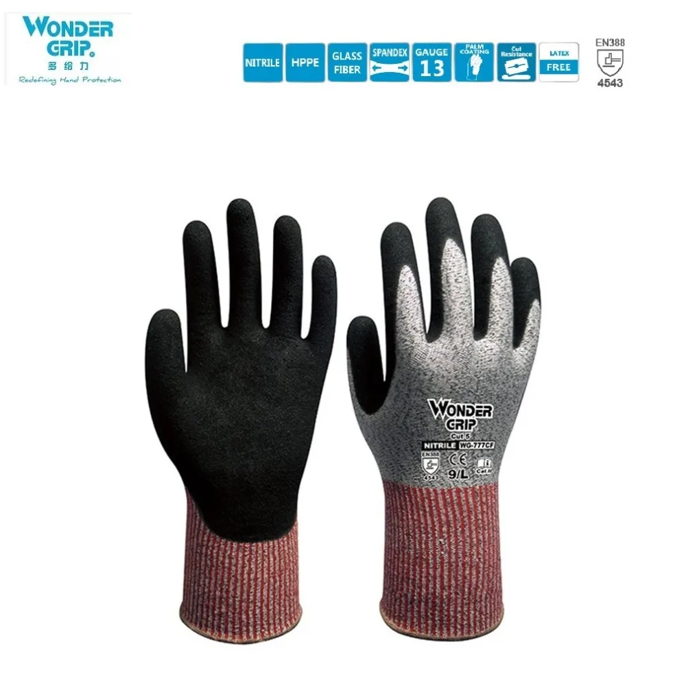 

Duogeili Wonder Grip CE Cut Proof Anti Cut Gloves Universial Five-level Anti-cutting Oil-proof And Wear-resistant Glove EN 388