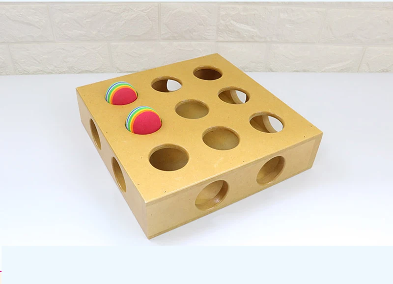 Интерактивные кошачьи игрушки Pet Toy Box два мяча в комплекте Peek и play toy box 9 отверстий