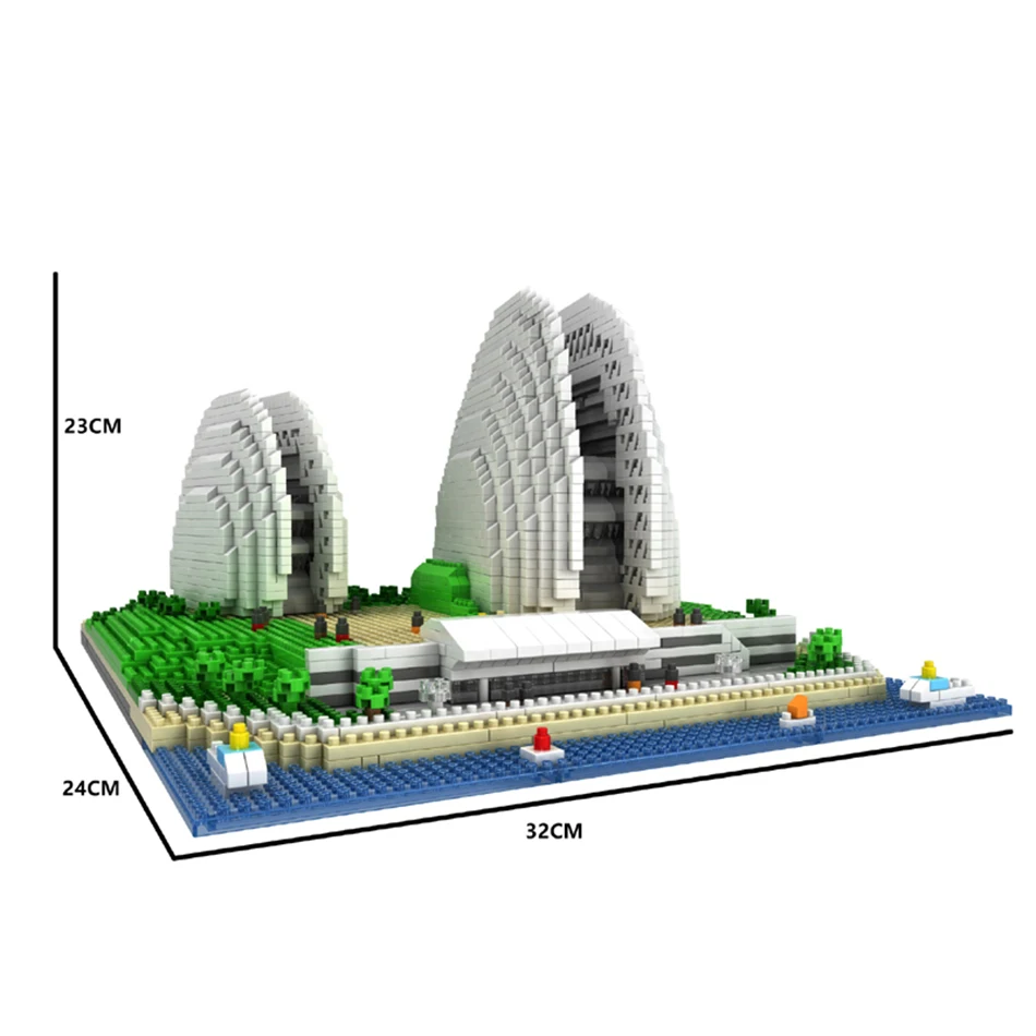 Детские развивающие игрушки PZX архитектурное здание блок игрушка 3D Сборка Сидни опера дом мини взрослых DIY Кирпичи с коробкой