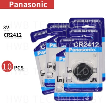 

10PCS 100% Original New For Panasonic CR2412 3V Lithium Coin watch Key Fobs Battery For swatch watch For LEXUS Car Controller