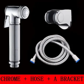 

Free Shipping YUJIE SR55121 Full-copper multi-functional toilet spray gun pressurized shower set nozzle + hose + bracket
