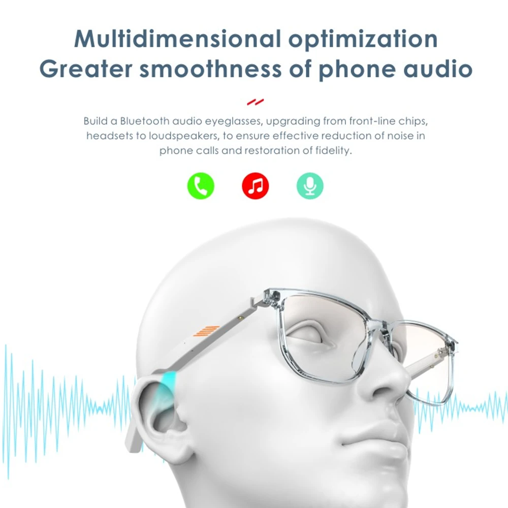 Умные очки intelligente Android Bluetooth 5 0 AI TWS беспроводные музыкальные наушники анти синие