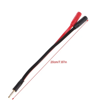 

2-In-1 4-Pole 3.5mm Audio Male To 2 Female Jack Headphone Mic Adapter Cable 634A