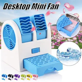 

Mini Portable Air Conditioner 6 Colors Light Conditioning Humidifier Purifier USB Desktop Air Cooler Fan with Water Tank Home 5V