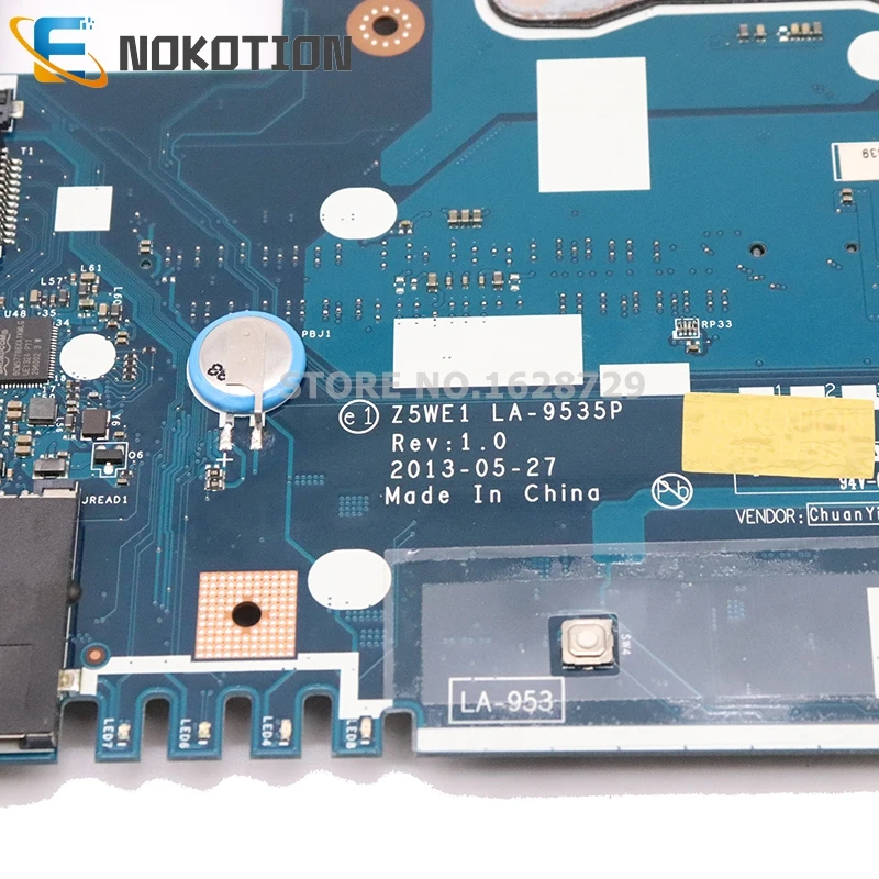 discount NOKOTION NBMES11007 NB.MES11.007 Z5WE1 LA-9535P for Acer aspire E1-570 E1-570G laptop motherboard G