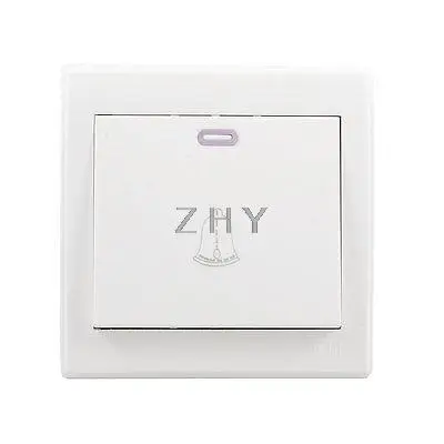 

10A/250V White Square Shaped Door Bell Switch Wall Plate