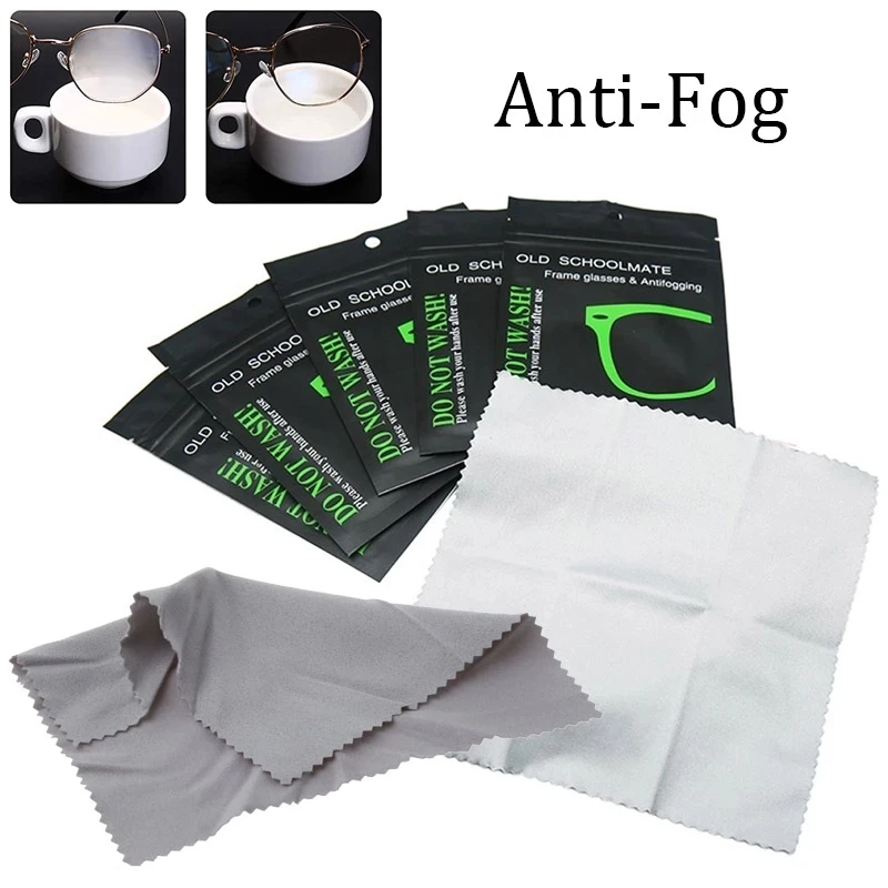 50Pcs Reusable Anti Fog Wipes Glasses Pre moistened Antifog Lens Cloth