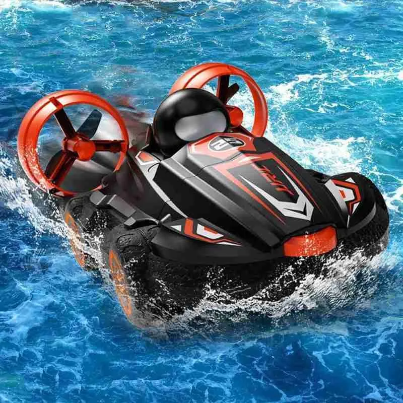 2 IN 1 Amphibious Drift Car Remote Control RC Car USB Boys Outdoor Charger Stunt Hovercraft Car Boat Model RC Toys For Kid W8X2 2 IN 1 Amphibious Drift Car Remote Control RC Car USB Boys Outdoor Charger Stunt Hovercraft Car Boat Model RC Toys For Kid W8X2