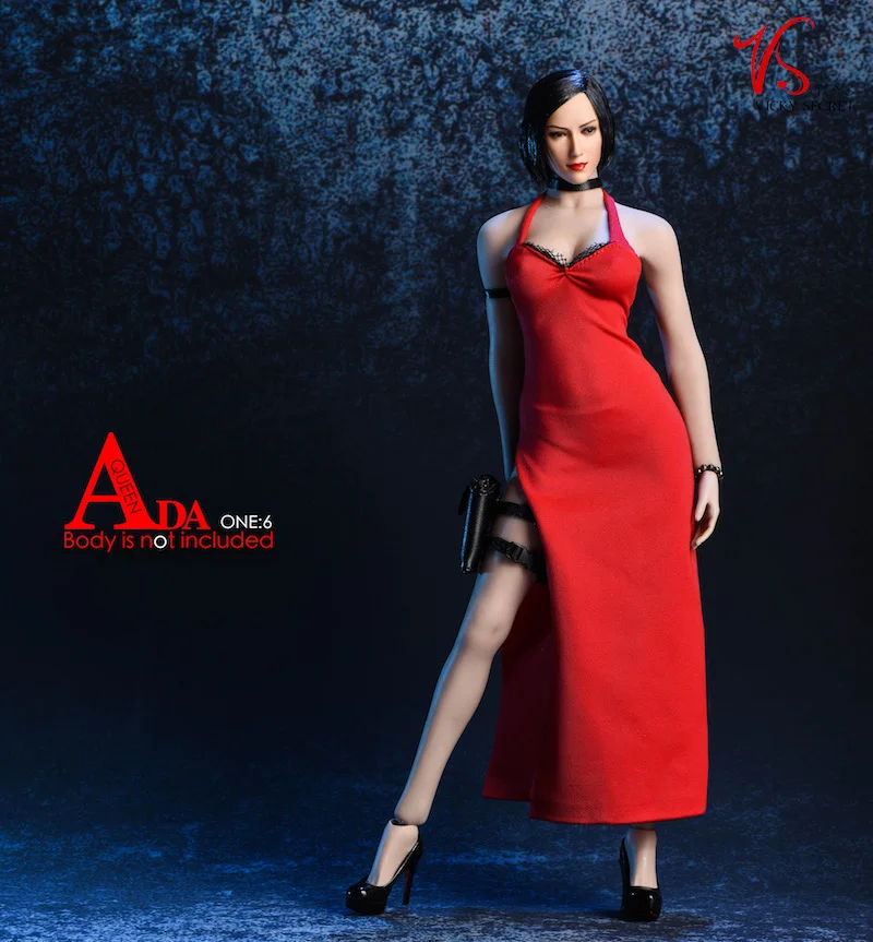 Estartek Vstoys 18XG14 ada Wong сексуальное черное/красное вечернее платье Чонсам костюм для 12 дюймов Коллекционная Фигурка DIY