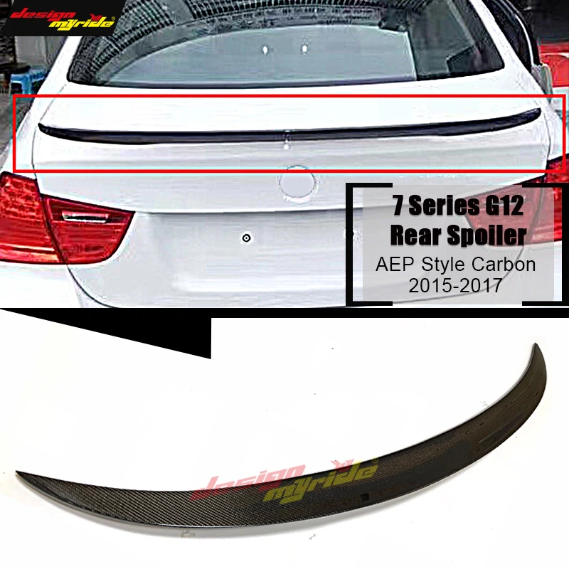 

For BMW G12 Carbon Fiber Rear Spoiler P Style 7 Series 740i 740Li 745i 750Li 760i Gloss Black Trunk Spoiler Wing Tail 2015-2017