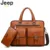 JEEP BULUO Brand Man'Business Портфель Сумка 2 шт./компл. Сплит Кожа Высокое Качество Мужские офисные Сумки Для 13,3 - дюймового Ноутбука A4 Causel