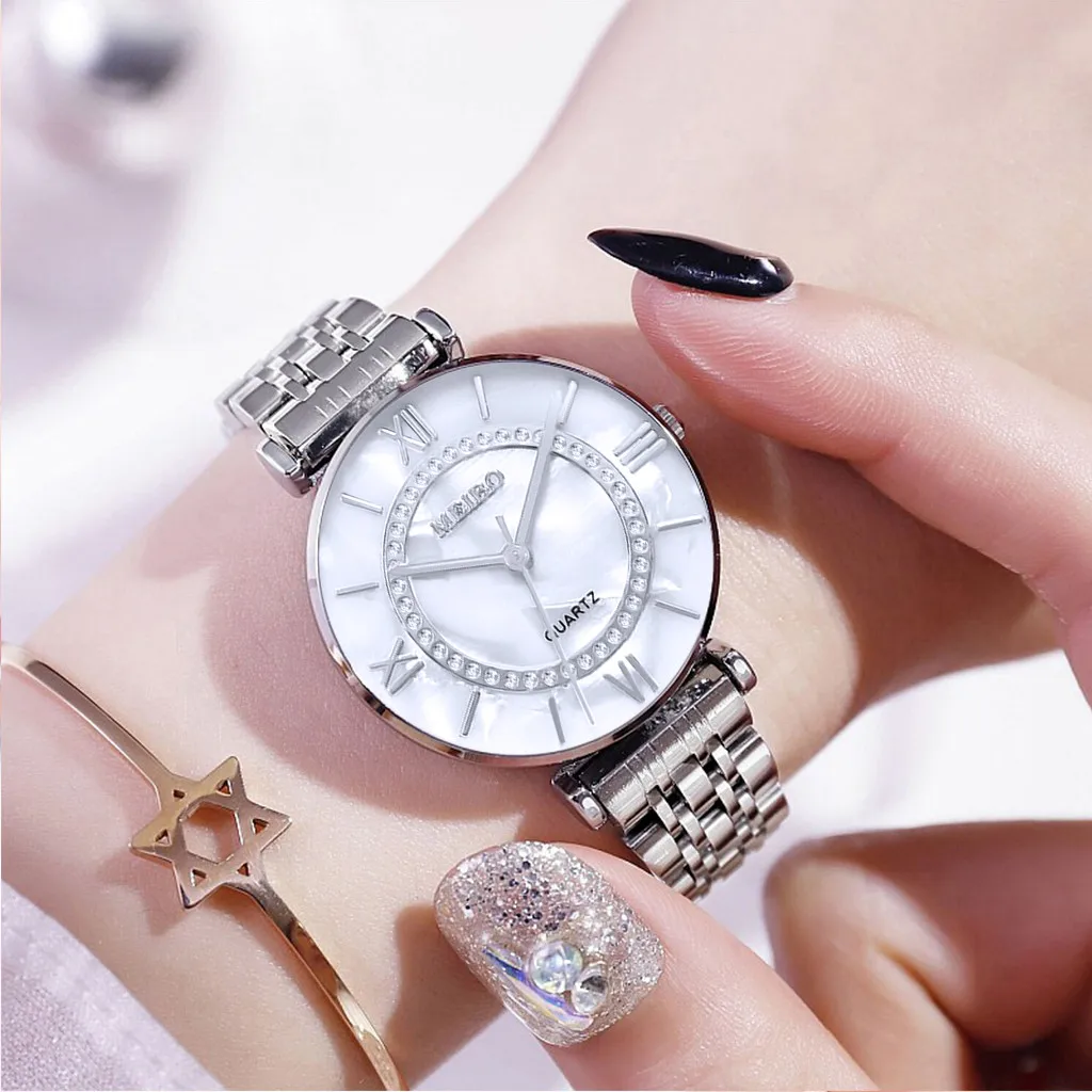 Women's Quartz Stainless Steel Newv Strap Watch Analog Wrist Watch 2021 New Women Watches Luxury Bracelet Watch Jewelry