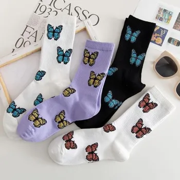

Japanese Butterfly Socks Women Streetwear Harajuku Crew Women Socks Fashion Butterfly Socks EU Size 35-40 Dropshipping Supply