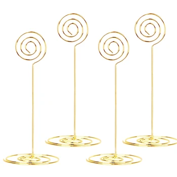 

20 Pieces 8.6 Inch Tall Place Card Holders Table Number Holders Table Card Holders Table Picture Holder Wire Photo Holder Menu M