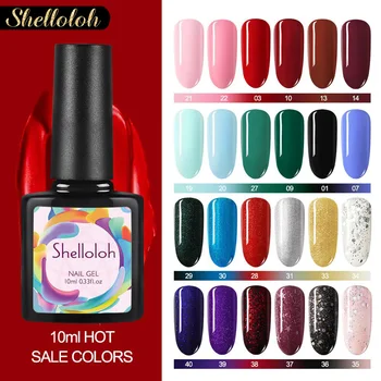 

Shelloloh 10ML UV Gel Nail Polish All For Manicure Semi Permanent Vernis Top Coat Nail Gel Polish Base Coat UV Gel Polish