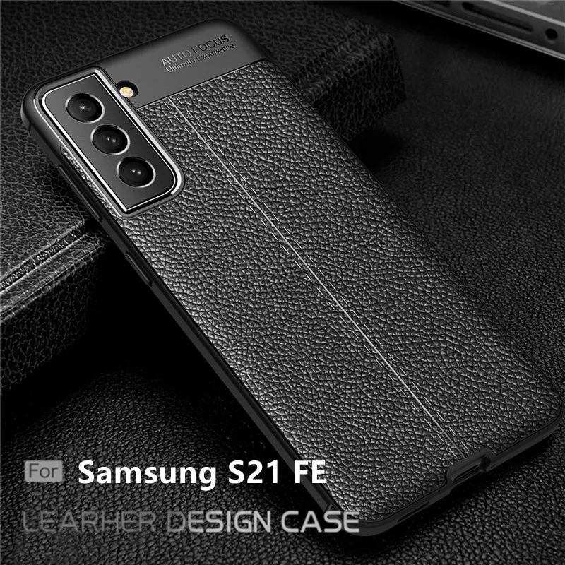 

Чехол для Samsung Galaxy S21 FE, противоударный чехол для Samsung S21 FE, бампер из ТПУ для телефона, кожаный чехол для Fundas S21 FE Plus Ultra