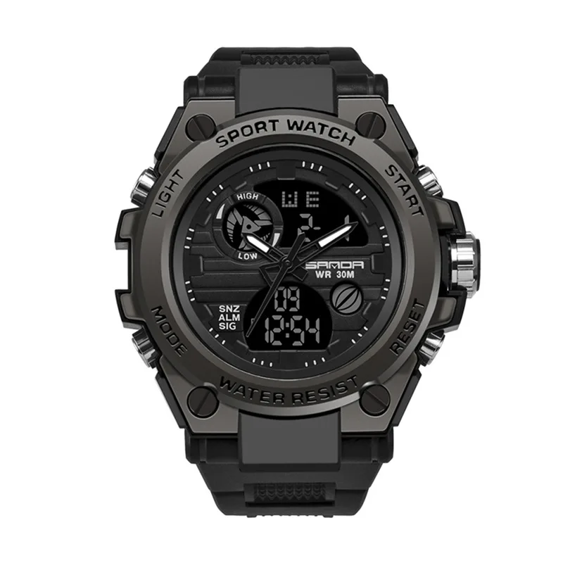 Sanda Three Da 739 уличные спортивные часы Shuangxian движение более кинетической энергии