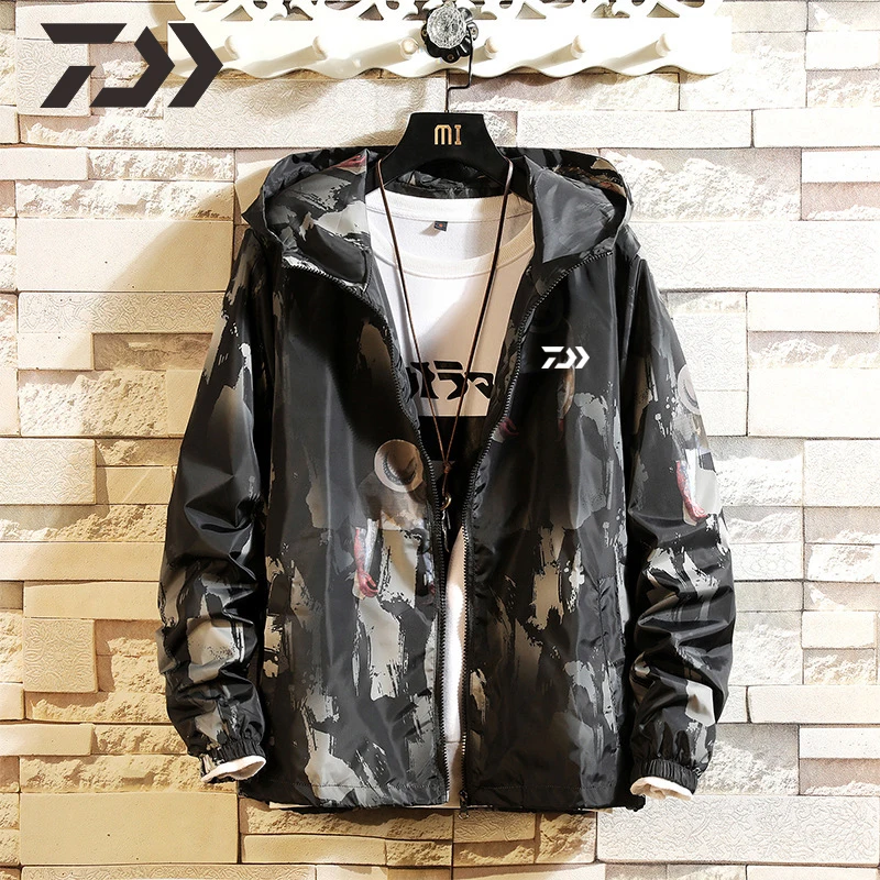 Daiwa Clothing Fishing Clothes Breathable Quick Dry Fishing Shirt Sun Protection Fishing Wear Outdoor Daiwa Fishing Jackets Men