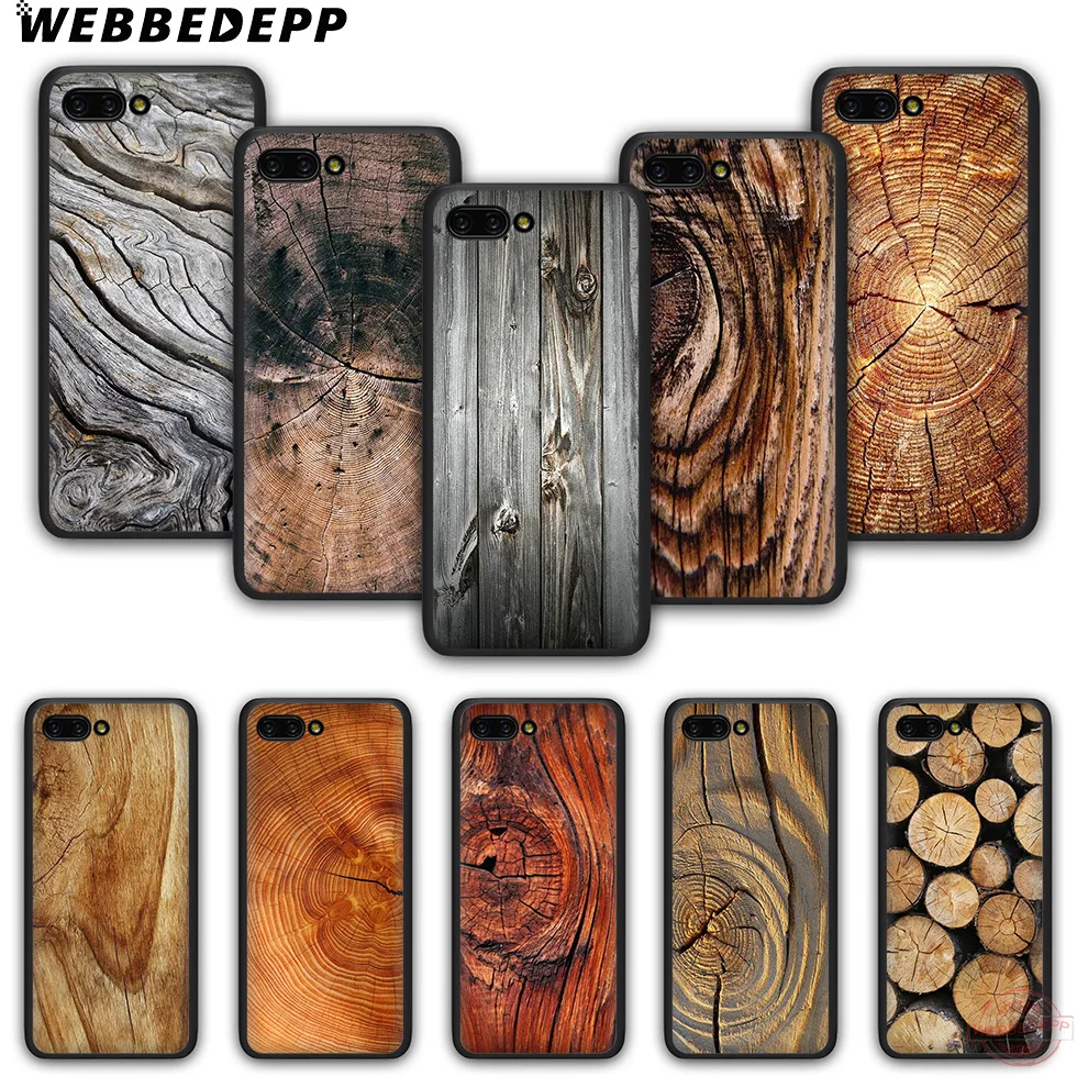 WEBBEDEPP Pattern Wood Textures Soft TPU Silicone for Honor 6A 7A 7C 7X 8A 8X 8C 9X 8 9 10 Lite 20 Pro Note |