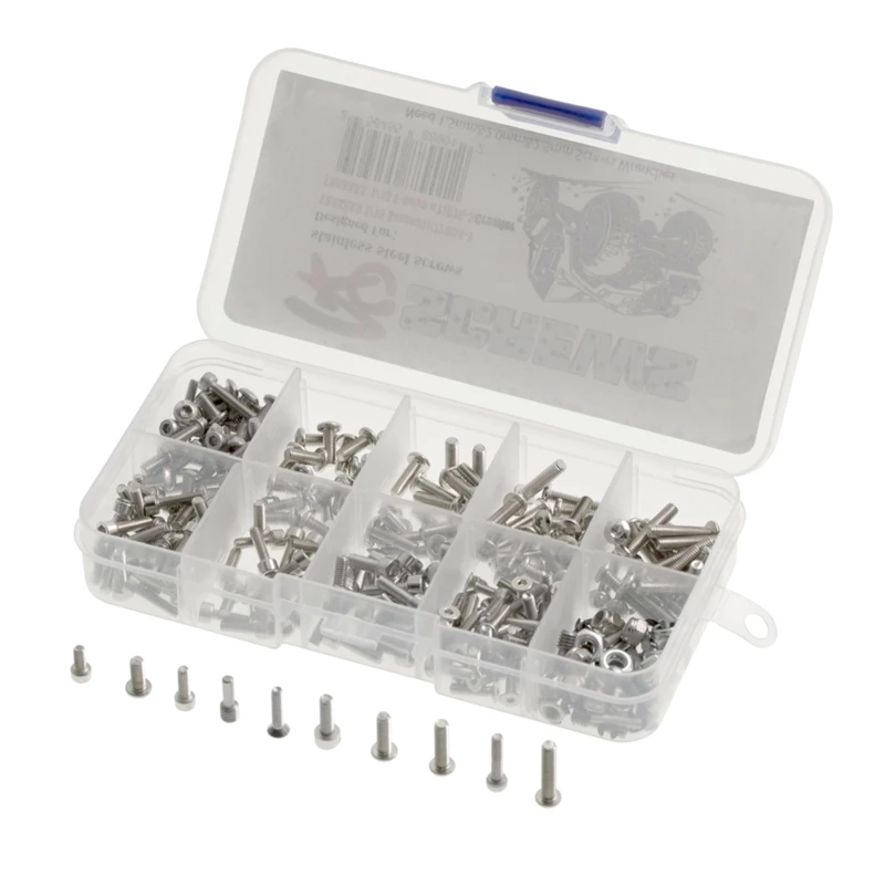 

Stainless Steel Screws with Storage Box Kit for Summit#72054-1 E-Revo#71076-3