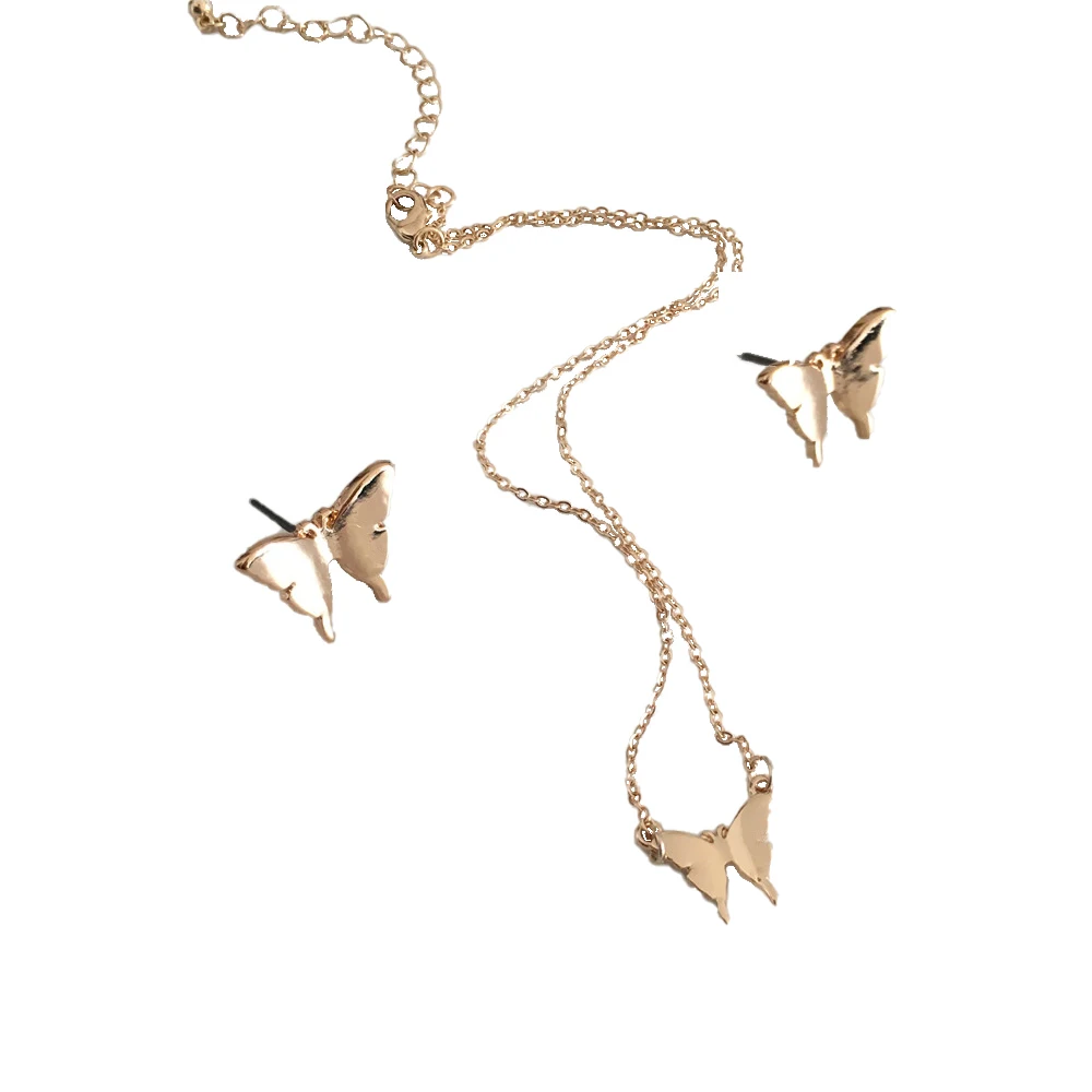

CUTE WOMEN EARRINGS GOLD COLOR PLATING SMALL BUTTERFLY