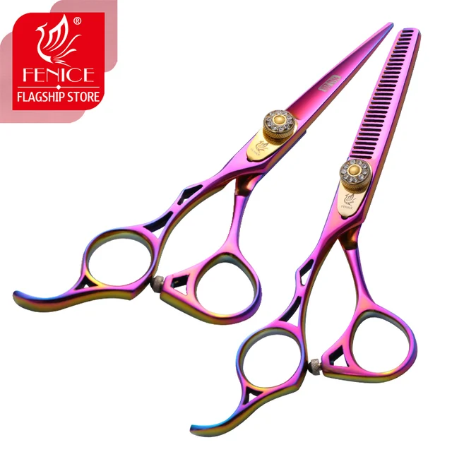 $US $61.19 Fenice Professional Left Handed 5.5 inch Hair Scissors Set Hair Cutting &Thinning Scissors Hairdressing Shears Set