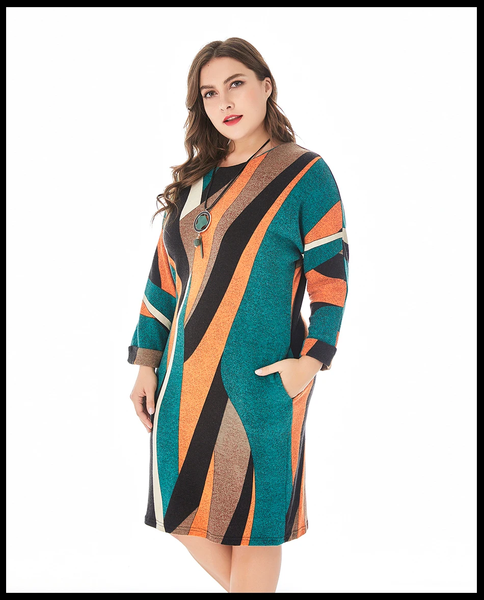 Miaoke осеннее женское платье большого размера Клубное вязаное платье высокого качества Модные женские винтажные элегантные офисные миди осенние платья для мам