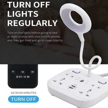

Socket Usb Table Lamp Mobile Phone Charging Multi-function Converter Socket Switch Table Lamp Plug-in Row Socket