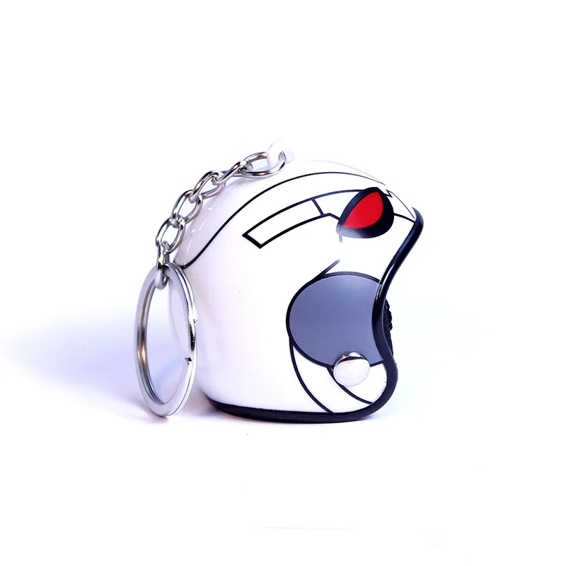 Creative Motorcycle Safety Helmet Keychain Car Superhero Cartoon Key Ring Gift Jewelry