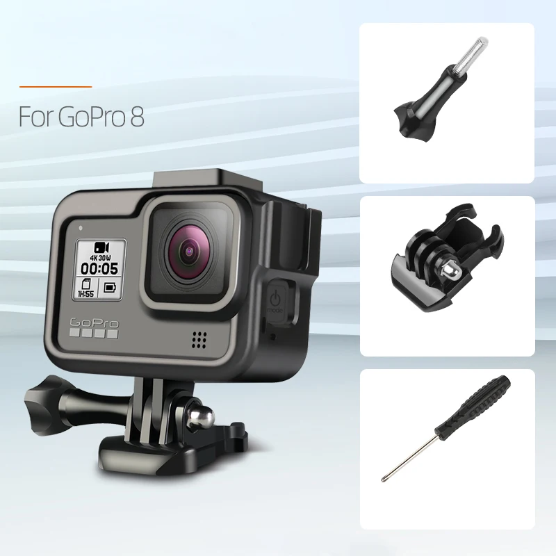 Новинка, защитная рамка из алюминиевого сплава для GoPro Hero 8, Черный Защитный чехол для GoPro Hero 8, аксессуары для экшн-камеры