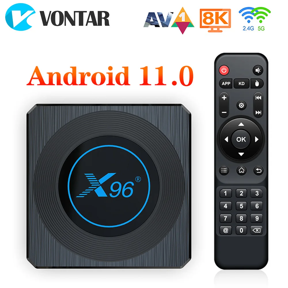 ТВ-приставка VONTAR X96 X4 Amlogic S905X4 Smart RGB светильник Android 11 4G 64G 2G16G Wifi Youtube AV1 медиаплеер 8K