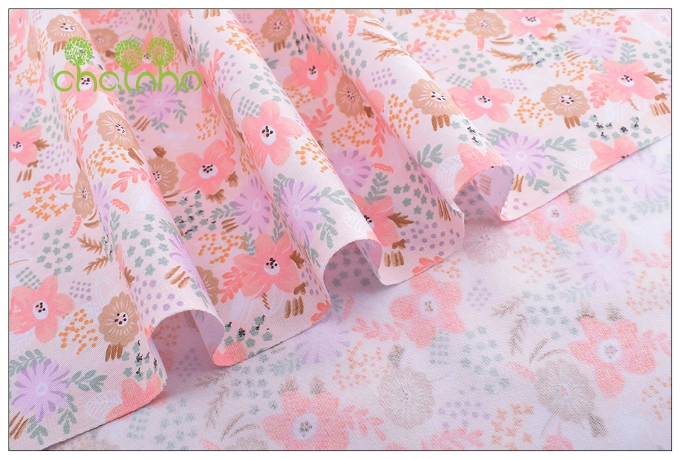 Chainho, Цветочная серия, печатные твиловая, хлопковая ткань, одежда в стиле пэчворк набор «сделай сам» для лоскутного шитья для детей и малышей мультяшная одежда Материал
