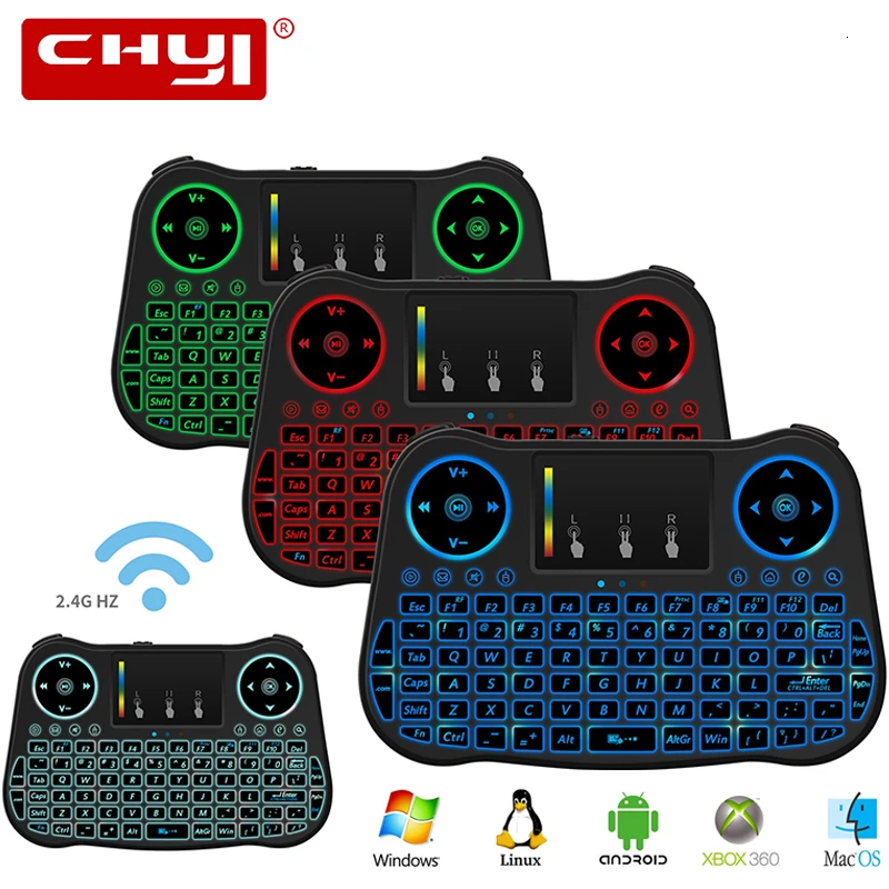 Мини клавиатура Air Mouse беспроводная с русской/английской/итальянской