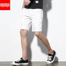 Черные рваные хлопковые повседневные шорты на молнии для фитнеса, мужские мешковатые хип-хоп модные повседневные Прямые уличные шорты