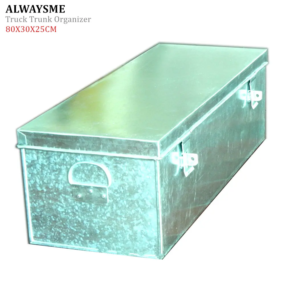 

ALWAYSME 80X30X25CM Iron Material Truck Car Trunk Organizer,Truck Trunk Tool Box
