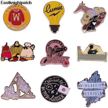 

12pcs/lot E1912 Cartoon Cat Metal Badge Brooch Button Pins Denim Jacket Pin Jewelry Decoration Badge For Clothes Lapel Pins