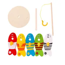 Креативный деревянный Рыболовный набор игрушек для рыбалки обучающий Обучающий игровой набор игрушечная Рыбалка раннее развитие ребенка игрушка