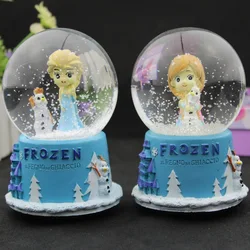 Boule de cristal de la reine des neiges, boîte à musique, flocon de neige scintillant, cadeaux d'anniversaire créatifs de noël pour petite amie 