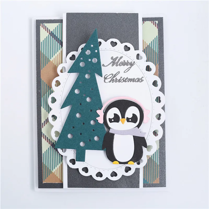 

DiyArts Christmas Tree Dies Penguin Metal Cutting Dies New 2019 Card Making Scrapbooking Embossing Cuts Stencil Craft Dies