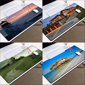 

A Unique Style Villa Beautiful Scenery Building Mousepad To Decorative Tabletop and As Gift for Friend XL Large Siz