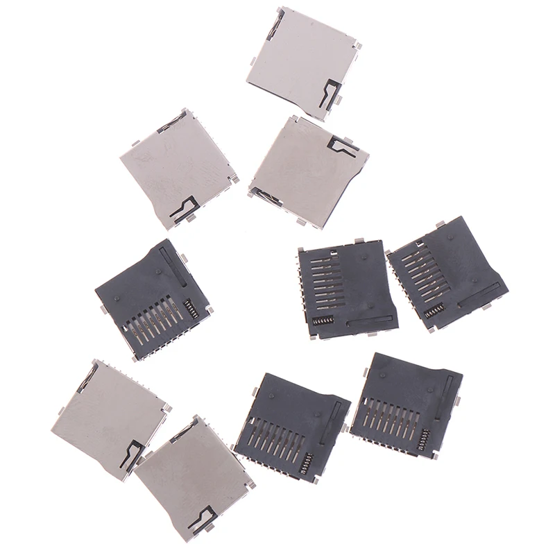 10 шт. Push-Push Тип TransFlash TF Micro SD карты гнездо адаптера автоматический разъем печатной
