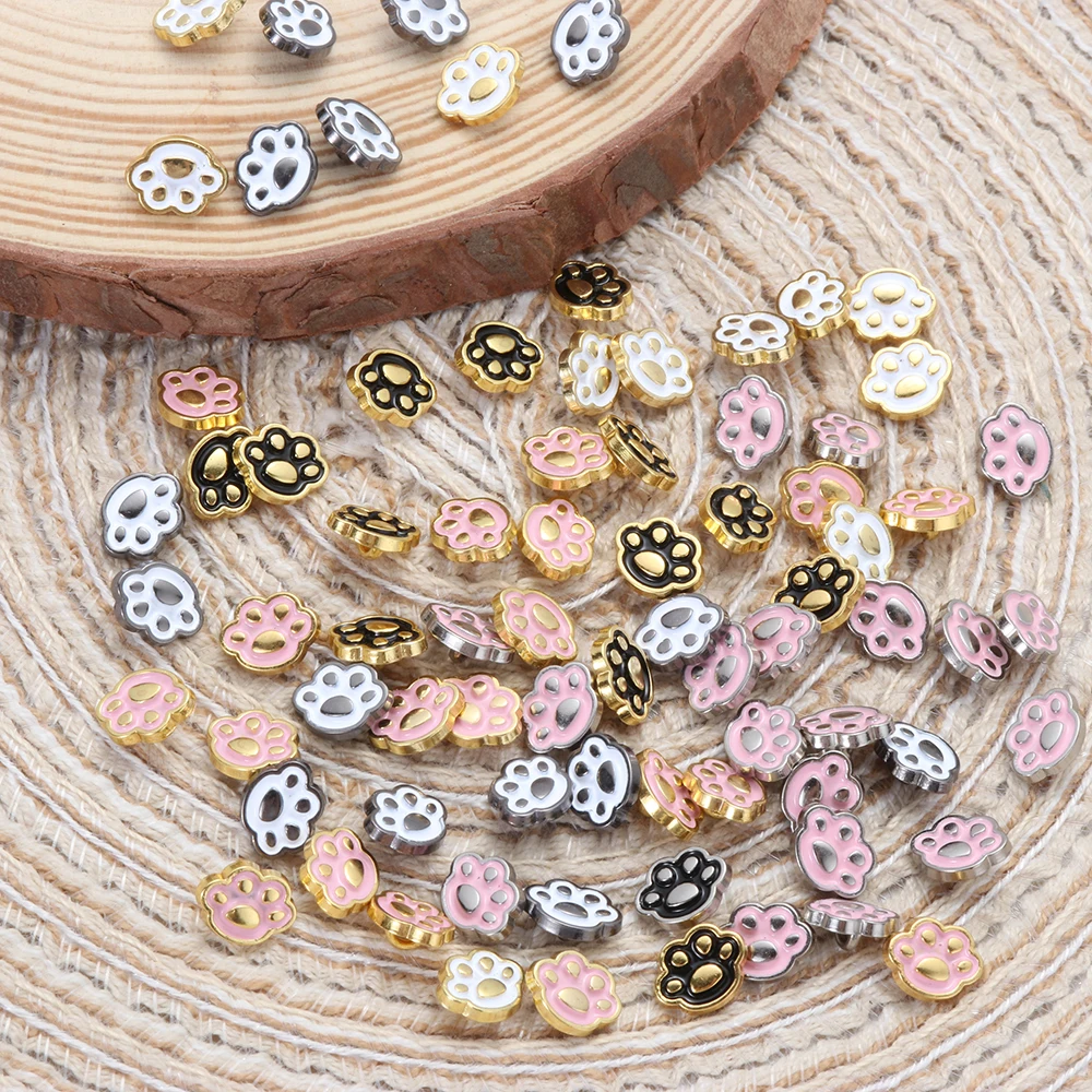 Metal Cat Paw Buttons for DIY Doll Clothes 8mm Mini Decoration
