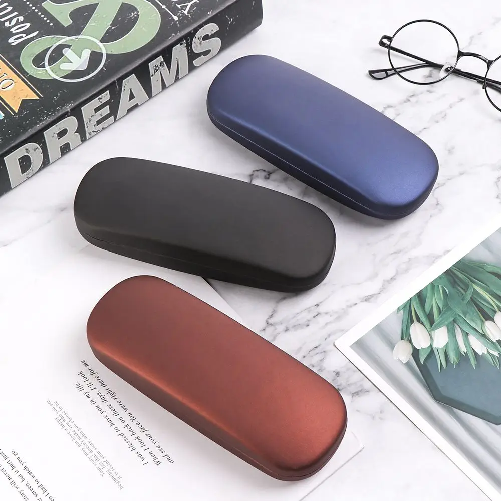 Eyewear Protector Eyeglass Pouch Reading Glasses Box Portable Spectacle Cases Unisex Leather Waterproof Hard Frame 1PC glasses case glasses storage bag zipper eyewear box