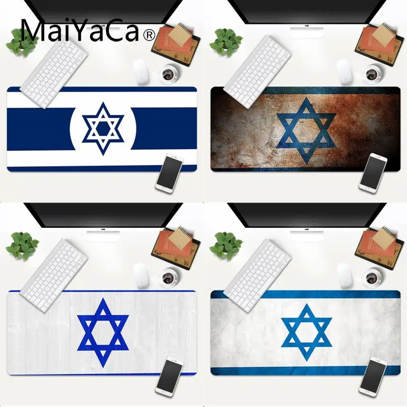 

Israel flag Lock Edge Speed Control Laptop Keyboard Mat Gaming Mouse Pad Large Deak Mat 700x300mm for overwatch/cs go