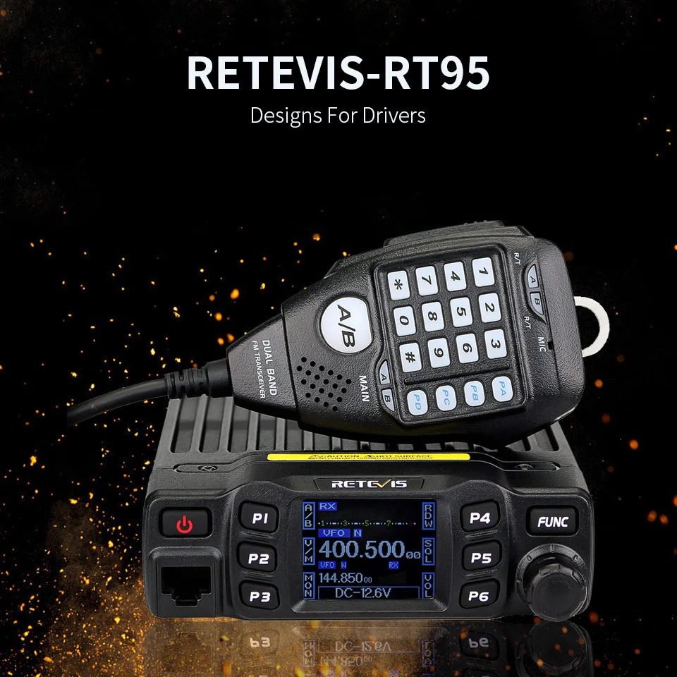 Skup RETEVIS RT95 samochodowa dwukierunkowa stacja radiowa 200CH 25W wysokiej mocy VHF UHF mobilna radioodtwarzacz UHF VHF radioodtwarzacz samochodowy przenośny nadajnik odbiornik radiowy