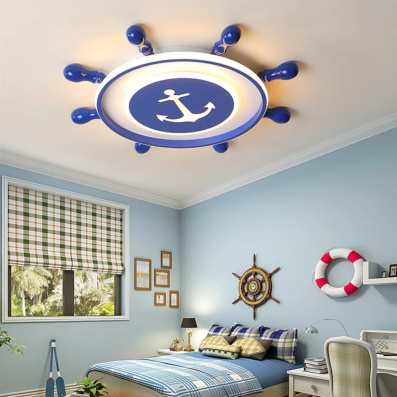 NEO Gleam Пиратская мечта, современная светодиодная Люстра для детской комнаты, для мальчиков, для детской комнаты, спальни, синие потолочные люстры-украшения