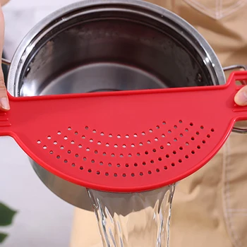 

Creative 1PC Colanders Kitchen Clip On Pot Strainer Drainer For Draining Excess Liquid Univers Draining Pasta Vegetable Cookware