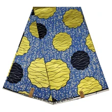 Африканская ткань с золотым восковым принтом Африканский хлопчатобумажный материал женское платье DIY восковая ткань нигерийский стиль хлопок 6 ярдов/