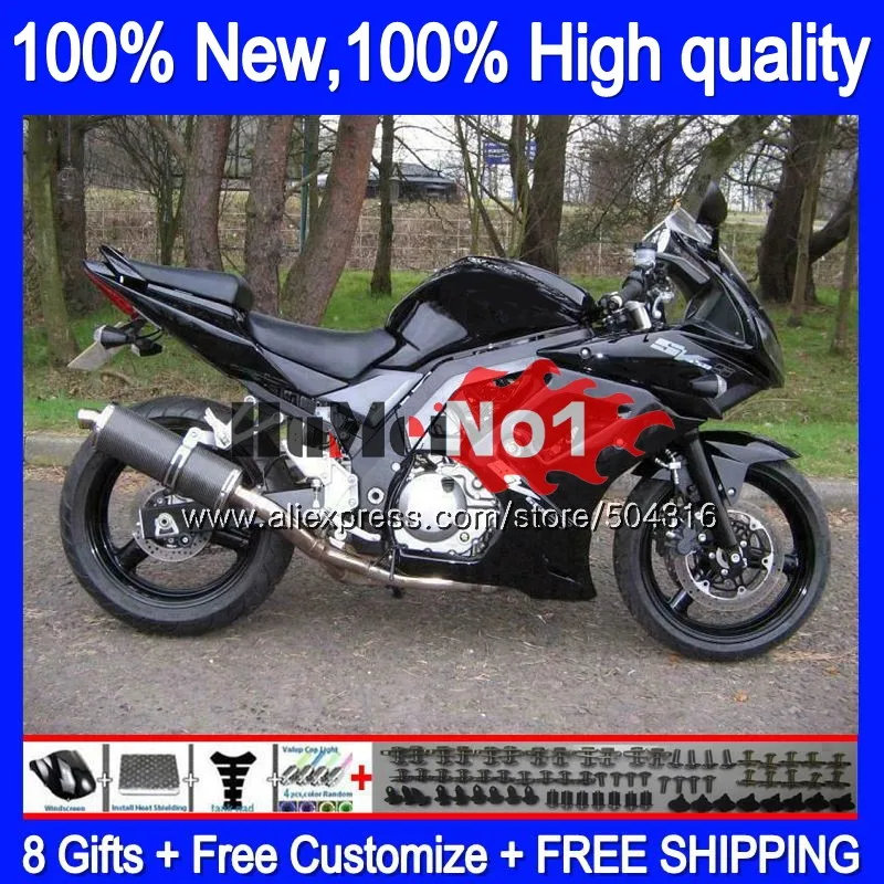 SV1000S для SUZUKI SV650S SV650 SV1000 26MC. 9 черный глянец SV 650 S 1000 2003 2004 2005 2006 2007 2008 03 04 05 06 07 обтекатели - Цвет: No. 1
